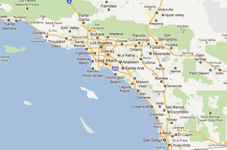 Map Of Southern California – Topographic Map of Usa with States